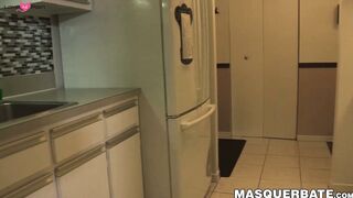Muscular hottie Ricky demonstrates how he jerks off his nine inch dick