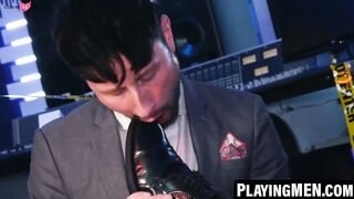 PlayingMen.com - Investigators Joe Gillis and Drew Dixon fucked on crime scene