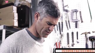 SayUncleNetwork.com - Daddy's workshop becomes a raw fucking playground for stepson's