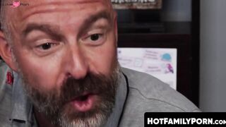 HotFamilyPorn.com - Stepdad Musclebear Montreal seduces hung stepson Adrian Rose into