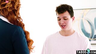 BBW MILF stepmother serving her stepson