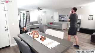 aria banks home alone with horny stepsister
