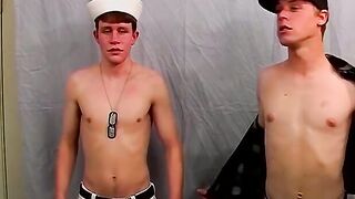 Horny military twinkies enjoy a session of hardcore anal