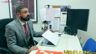 Office coworkers Diego Reyes and Marco Napoli analbanging