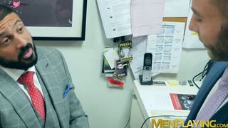 Office coworkers Diego Reyes and Marco Napoli analbanging