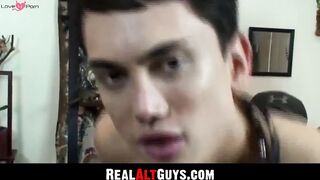 RealAltGuys.com - Goth gay guy gives head and takes a hard cock in his ass from behin