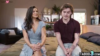MILF teaching stepson and his teen GF