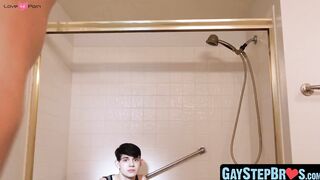 GayStepBros.com - Hairy dude mercilessly raw fucks stepbrother's eager butt hole