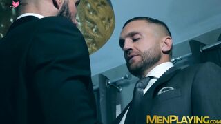 Executives Donato Reyes and Emir Boscatto analriding rough