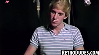 RetroDudes.com - Carson and Beau Matthews eagerly attack my big wood with their mouth