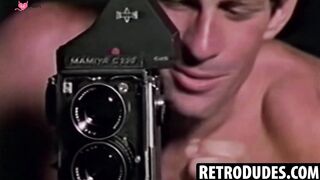 RetroDudes.com - Carson and Beau Matthews eagerly attack my big wood with their mouth