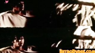 RetroDudes.com - Hairy gay guy strokes his fat cock and cums on his chest