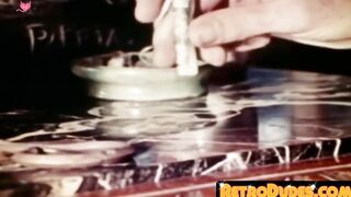 RetroDudes.com - Hairy gay guy strokes his fat cock and cums on his chest