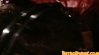 RetroDudes.com - Hairy gay guy strokes his fat cock and cums on his chest