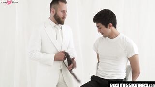 BoyMissionary.com - Mormon boy barebacked by a bearded elder after a serious, holy bl