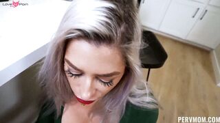 Busty Stepmom Sucks My Dick For a Job Referral