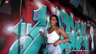 POV fucking sassy Caribbean for graffiti