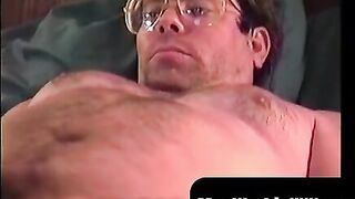 MenWorkinXXX.com - Arrogant old man strokes his small hairy tool solo
