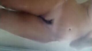 Stepmom's trimmed pussy and tan lines (hidden)