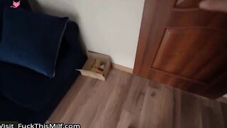 MY HOT YOGA TEACHER COUGHT ME JERKING OFF TO HER !