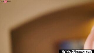 TwinkStrokes.com - Tattooed twink Tyler Tremallose strokes fat dick fast