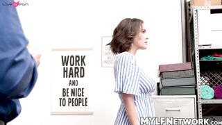 Thick MILF Krissy Lynn has herself interrogated and fucked afterward by a hung office