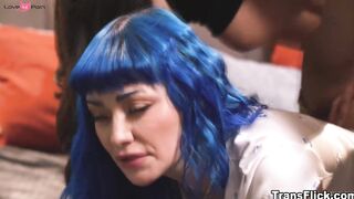 Zariah Aura and Leilani Li wordlessly fuck their friend Jewelz BLu