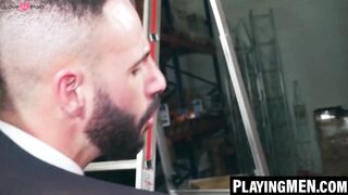 PlayingMen.com - Pol Prince and suited Leo Rosso's ass breeding after dick sucking