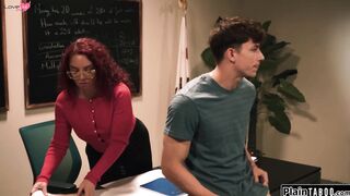 Teacher is cornered and now has to fuck