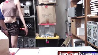 ShopliftersPunished.com - Young Lara Kroft fan slammed roughly by a lucky horny secur