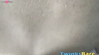 Pale stud loves fucking young man bareback while filming him