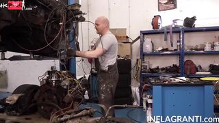 Blonde Hot Bends Over for a Greasers Moaning Gasmaster 9000