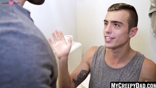 MyCreepyDad.com - Cute twink's ass destruction by hung hunk stepdad after rimming for