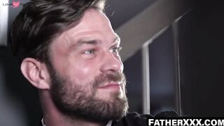 FatherXXX.com - Magnetic stairwell pounding by pastor's massive cock