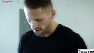 TS cheater waits to husband to leave and do anal