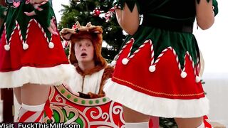 Santa's Hot Helpers Xxlayna Marie & Jill Kassidy Help Milk Stepbro's Rudolph Dick
