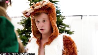 Santa's Hot Helpers Xxlayna Marie & Jill Kassidy Help Milk Stepbro's Rudolph Dick