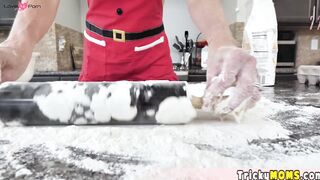 Stepmom Marie baking a special cookie