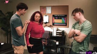 Teacher getting DPed by her two students