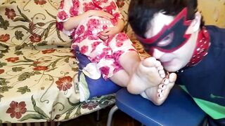 Female Domination toes worship cuckold sub