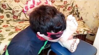 Female Domination toes worship cuckold sub