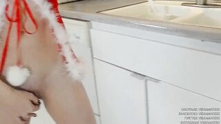 I Got Screwed For Christmas- Pvc Glove Bondage