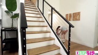 Stepsister 19 yo Charly Summer caught stepbro jerking his huge dick