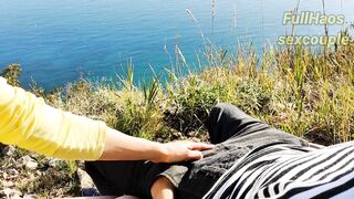 Step Sister Jerks Off To Step Brother OURDOORS Outdoor