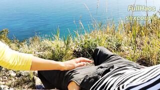 Step Sister Jerks Off To Step Brother OURDOORS Outdoor