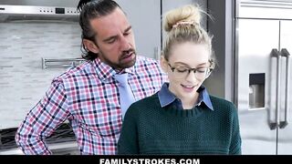 Blonde Goddess Lily Larimar Gets Pounded By Stepfather For Kinky Talking