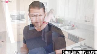 SmallGirlsInPorn.com - Teen Ariel Mcgwire fucks and blowjobs to boyfriend's bro