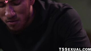 TSSexual.com - Eva Maxim's smooth legs open for my massive dick