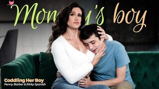 penny barber coddling her boy