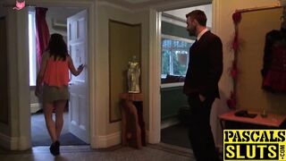 Luscious Vicki Powell pounded before mouthful of cum